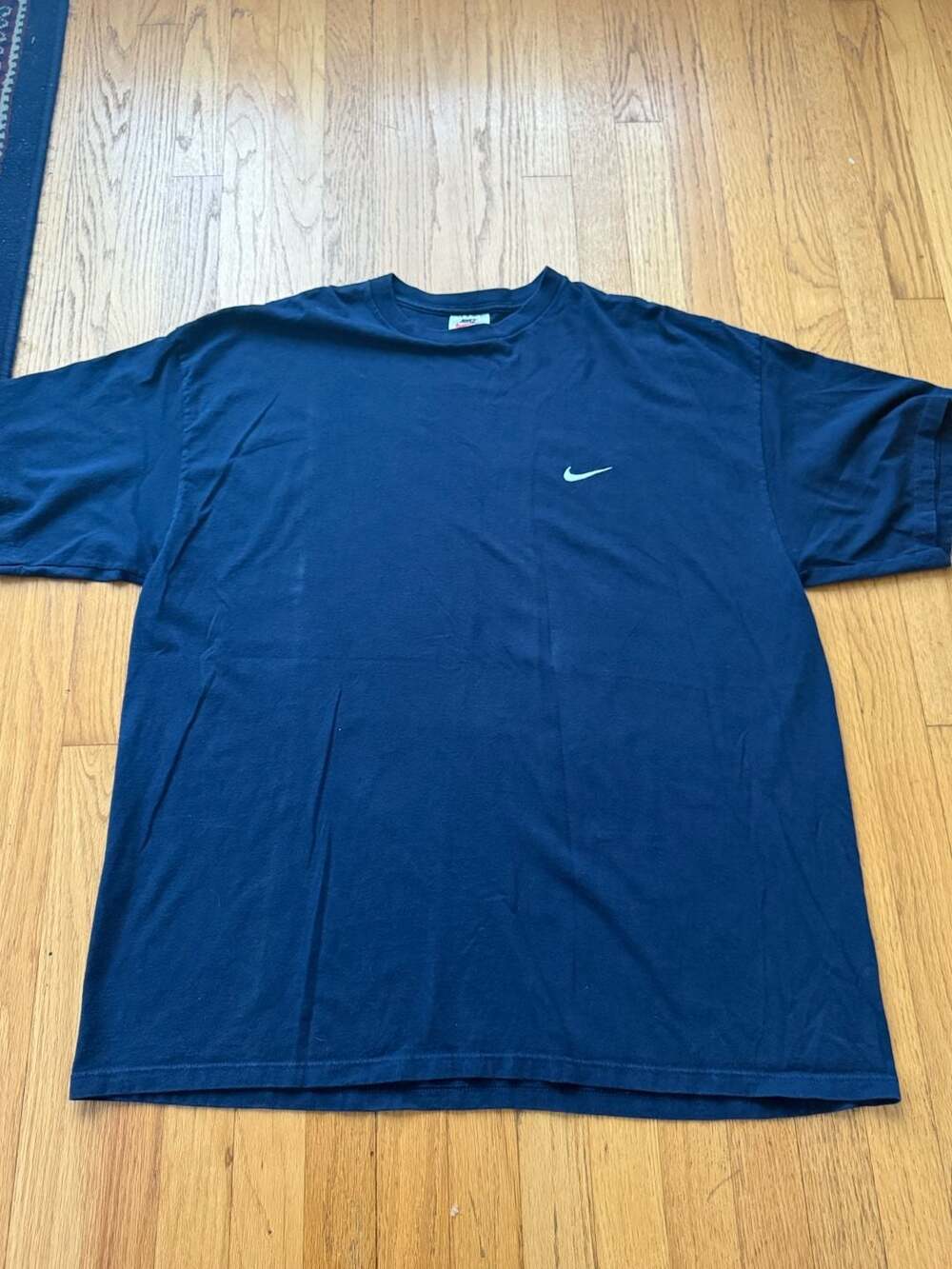 Nike Vintage T-Shirt Size XXL Navy Blue Embroidered Swoosh Made in USA